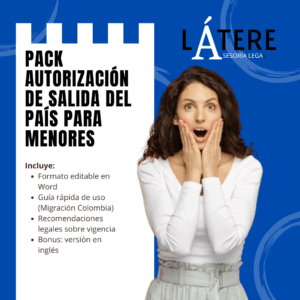 Pack Autorización de Salida del País para Menores